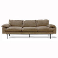 Canapea maro din poliester pentru 4 persoane Retro HK Living