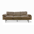 Canapea maro din poliester pentru 3 persoane Retro HK Living