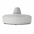 Canapea modulară Jax gri din poliester, formă rotundă cu spătar înalt și design minimalist.
