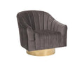 Fotoliu gri din catifea Swanson Richmond Interiors