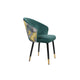 Scaun dining verde din catifea Maison Classique