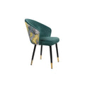Scaun dining verde din catifea Maison Classique