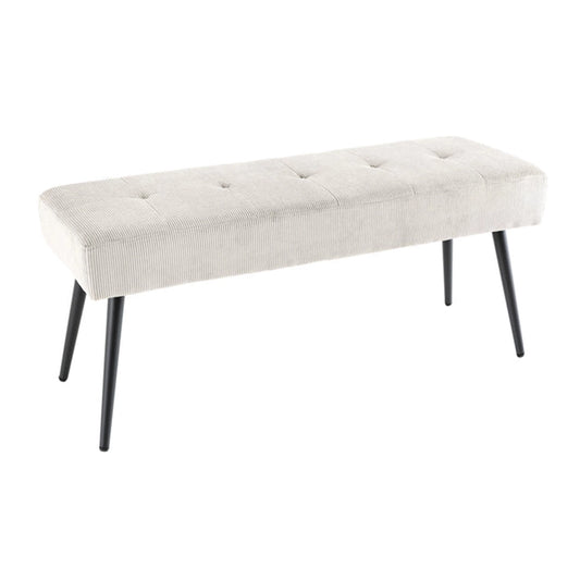 Banca bej din textil 100 cm Boutique