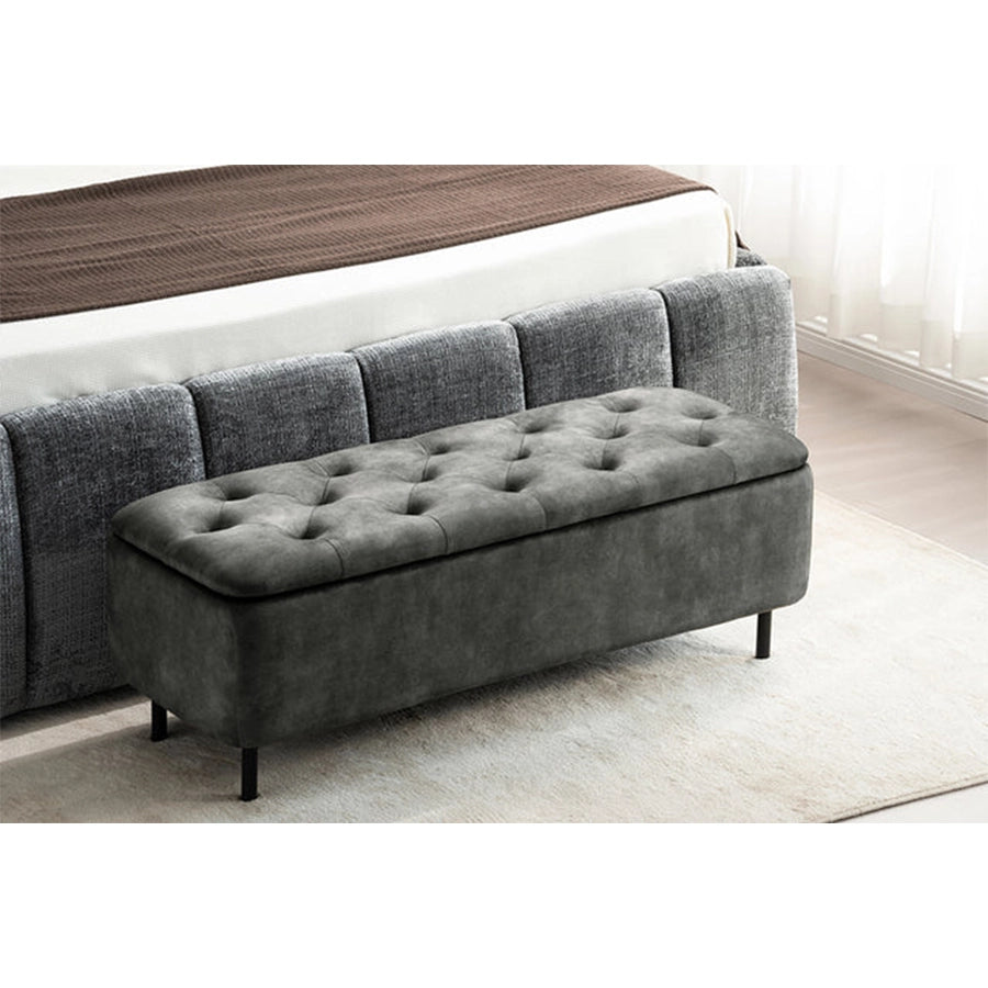 Banca verde inchis din catifea 120 cm En Vogue