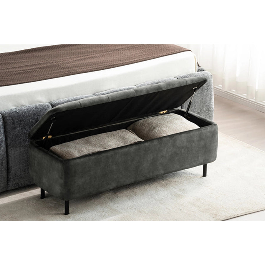 Banca verde inchis din catifea 120 cm En Vogue