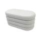 Bancheta alba ovala boucle 85 cm Vogue