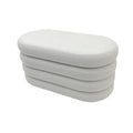 Bancheta alba ovala boucle 85 cm Vogue