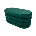 Bancheta verde ovala din catifea 85 cm Vogue