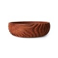 Bol decorativ maro din lemn sculptat Hand L