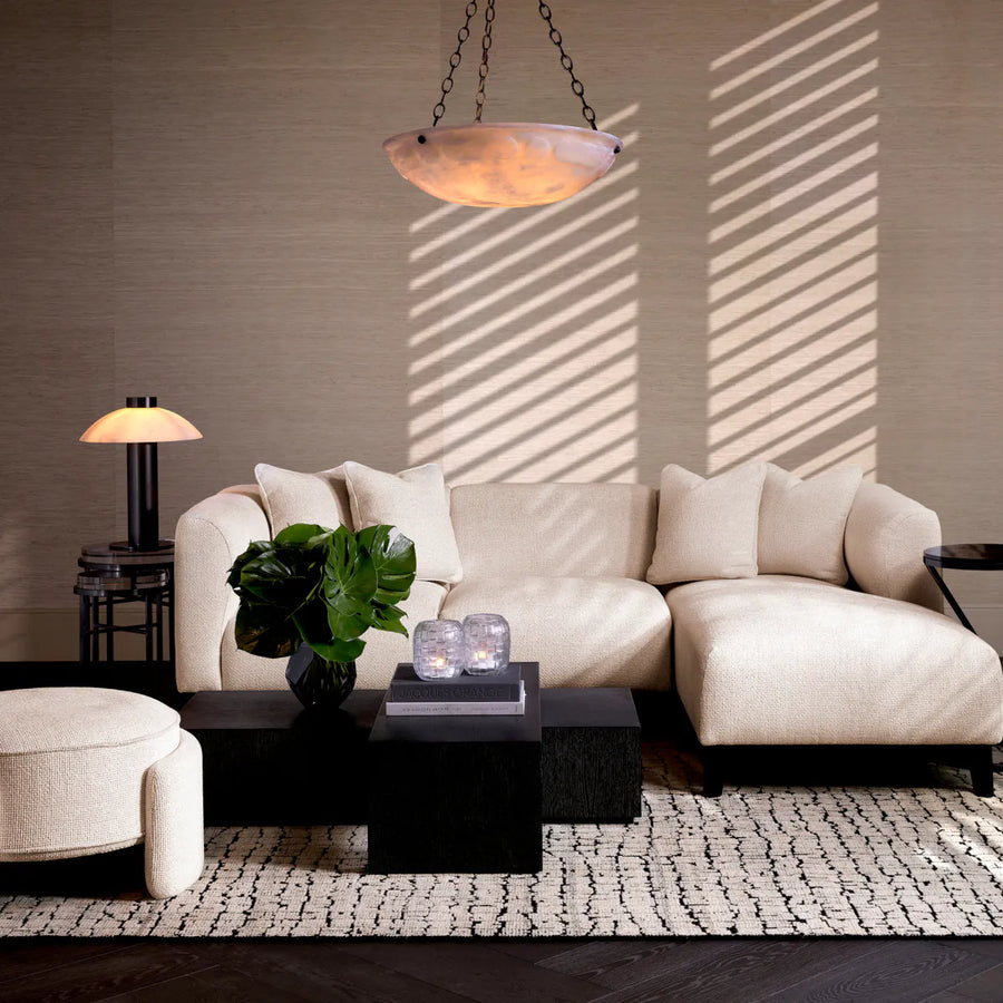 Canapea alba cu colt Corso Lounge Right Eichholtz