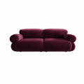 Canapea cu 3 locuri din catifea burgundy Ozna