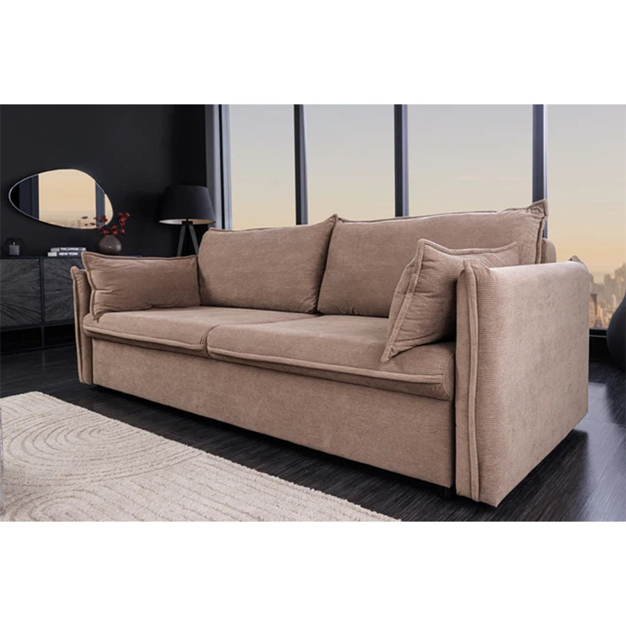 Canapea extensibila grej din poliester 215 cm Apertment