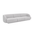 Canapea gri deschis pentru 3 persoane boucle Miley