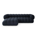 Canapea albastra cu colt din chenille left Koge