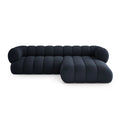 Canapea albastra cu colt din chenille right Koge