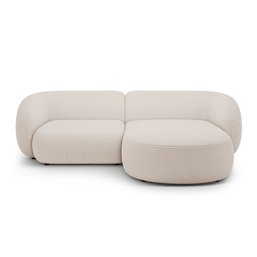 Canapea bej cu colt 255 cm Boucle Kate Right