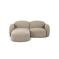Canapea bej cu colt din chenille 194 cm Blair Left