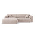 Canapea bej cu colt din chenille 230 Nolio Left