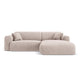 Canapea bej cu colt din chenille 230 Nolio Right