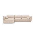 Canapea bej cu colt din chenille 308 Kaelle Left