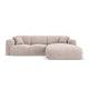 Canapea bej cu colt din chenille Nolio Right