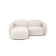 Canapea bej deschis cu colt din chenille 194 cm Blair Left