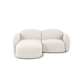 Canapea bej deschis cu colt din chenille 194 cm Blair Left