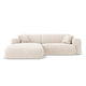 Canapea bej deschis cu colt din chenille 230 Nolio Left