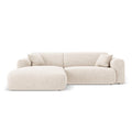 Canapea bej deschis cu colt din chenille 230 Nolio Left