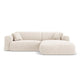 Canapea bej deschis cu colt din chenille 230 Nolio Right