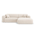 Canapea bej deschis cu colt din chenille 230 Nolio Right