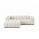 Canapea bej deschis cu colt din chenille Lupine Small Left