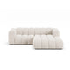 Canapea bej deschis cu colt din chenille Lupine Small Right