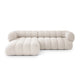 Canapea bej deschis cu colt din chenille left Koge