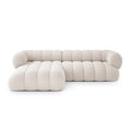 Canapea bej deschis cu colt din chenille left Koge