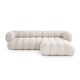 Canapea bej deschis cu colt din chenille right Koge