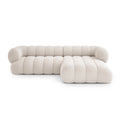 Canapea bej deschis cu colt din chenille right Koge