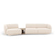 Canapea ivory pentru 3 persoane din chenille Coffe Miley