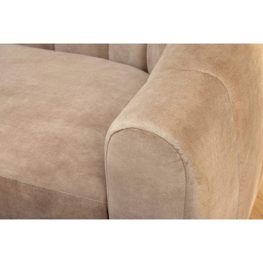 Canapea bej din catifea 200 cm Babylon