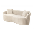 Canapea bej din material boucle 180 cm Elemental