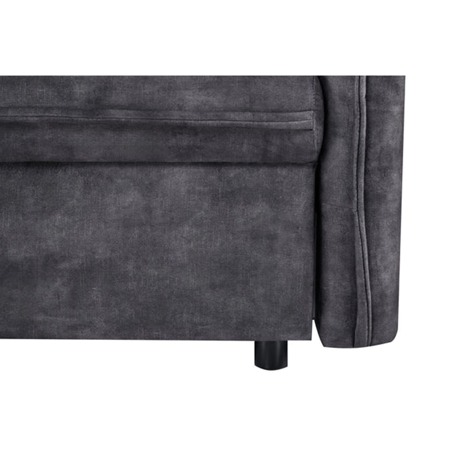 Canapea gri extensibila din catifea 215 cm Apartment
