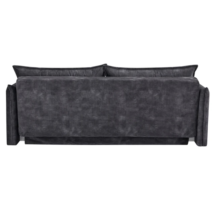 Canapea gri extensibila din catifea 215 cm Apartment