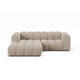 Canapea bej inchis cu colt din chenille Lupine Small Left