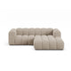 Canapea bej inchis cu colt din chenille Lupine Small Right