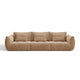 Canapea bej sand din catifea pentru 4 persoane Bloom