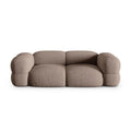 Canapea capucino din textil pentru 3 persoane Loretto