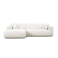 Canapea cu colt alba boucle Molino Left