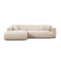 Canapea cu colt bej boucle Molino Left