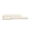 Canapea cu colt bej deschis din chenille 364 Kaelle Left