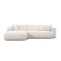 Canapea cu colt bej deschis din chenille Molino Left